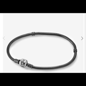 Oxidized Silver Charm Bracelet